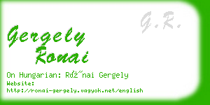 gergely ronai business card